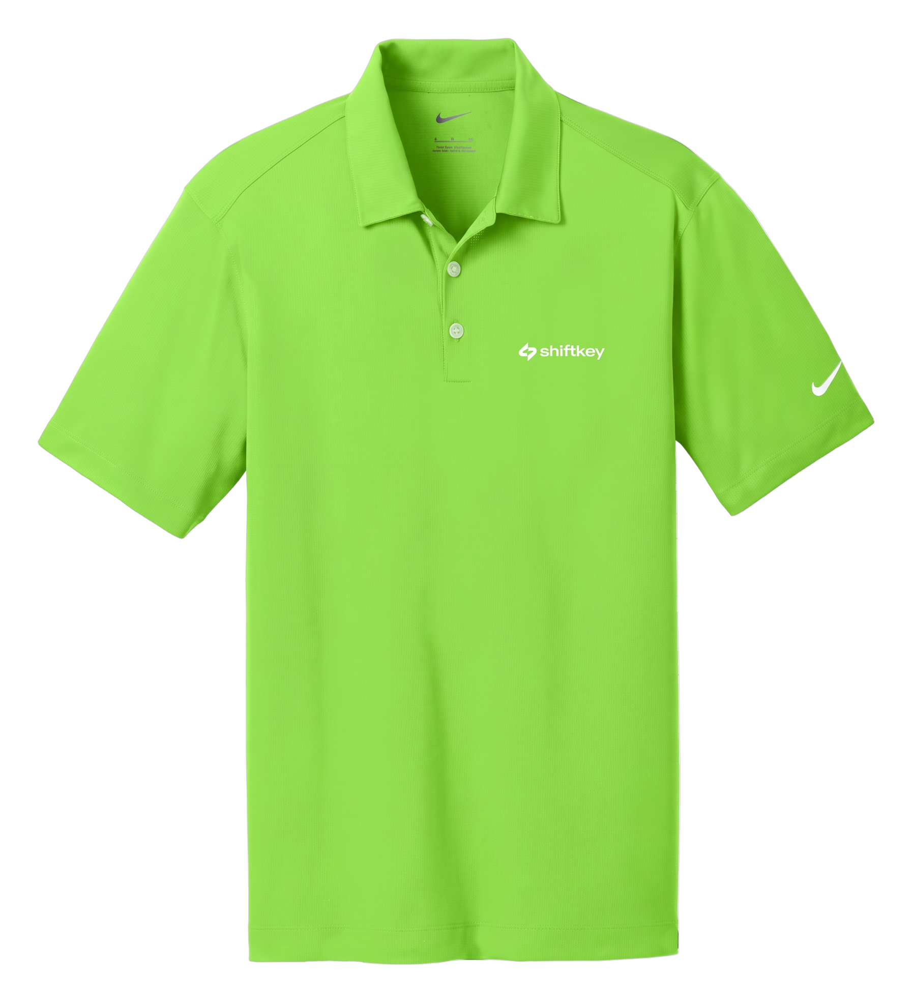 Lime Nike Dri-FIT Vertical Mesh Polo with ShiftKey logo